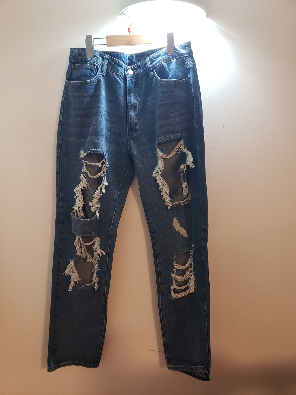 Dark Blue Ripped Jeans